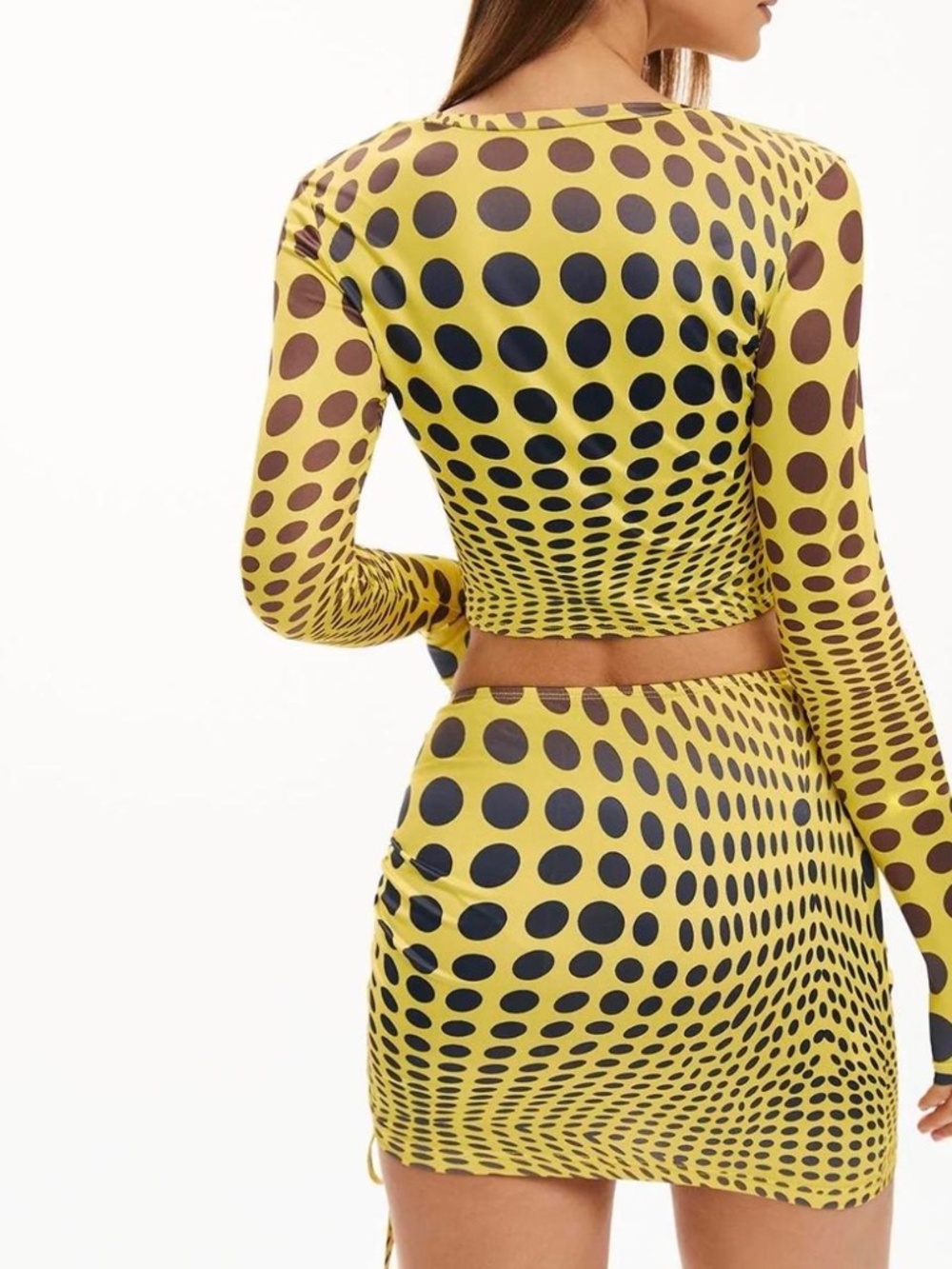 OMIGHTY Mesh Illusion Polka Dot Top Size S - Picture 3 of 9